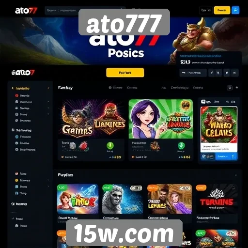 Interface e experiência do usuário no site ato777